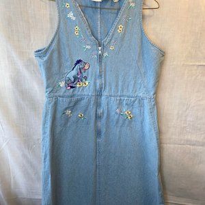 Disney Character Eeyore Denim Style Vintage Dress